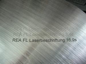 Kennzeichnung auf Metall Beschriftungsmuster auf Metall