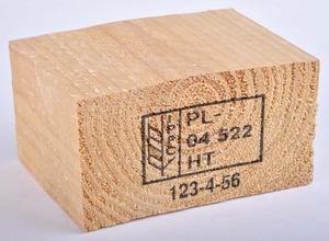 Kennzeichnung auf Holz Holzklotz mit Aufschrift