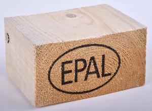 Kennzeichnung auf Holz Holzklotz mit Aufschrift EPAL